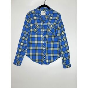 Abercrombie & Fitch Womens‎ Plaid Long Sleeve Button Down Shirt XS Y2K
